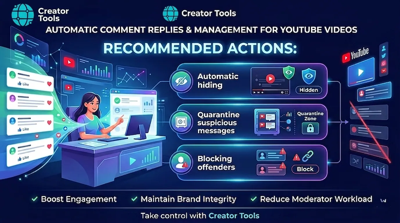 Infografía: acciones recomendadas contra el spam: ocultar automáticamente, poner en cuarentena los mensajes sospechosos y bloquear a los infractores
