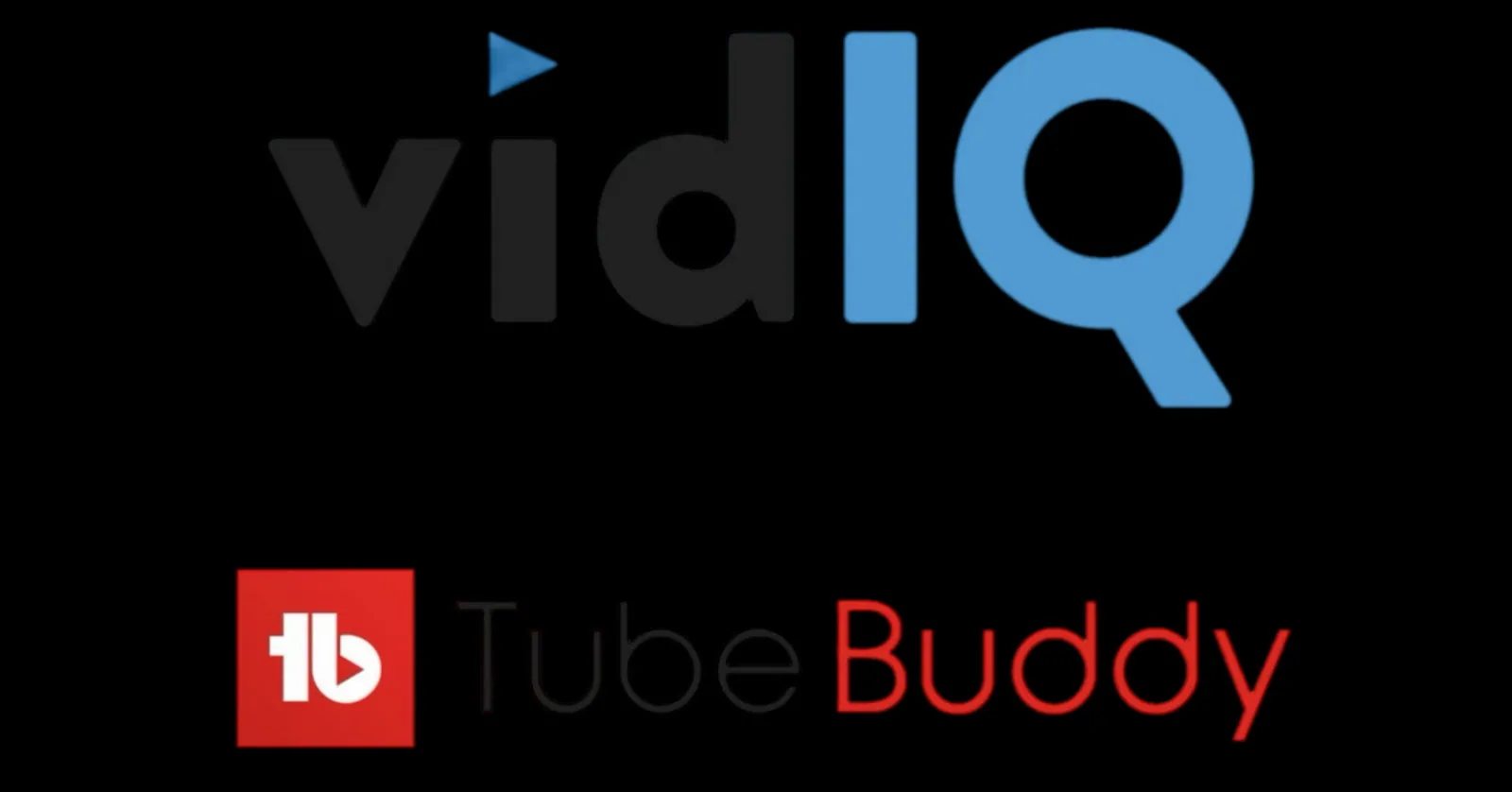 VidIQ and TubeBuddy logos